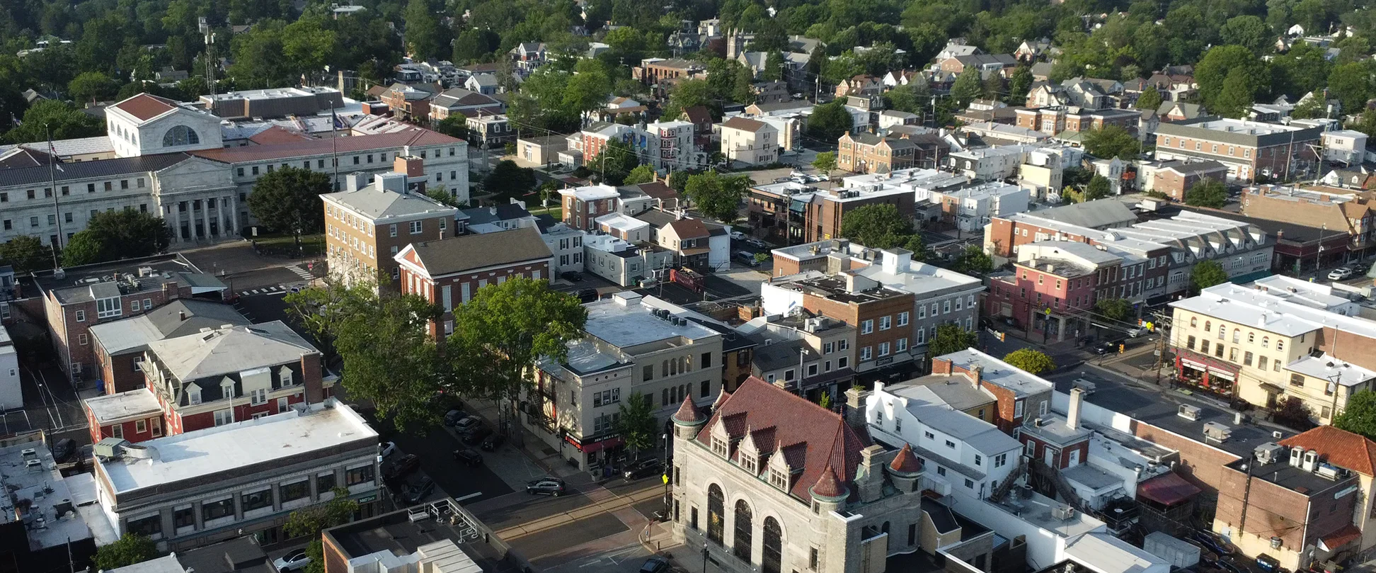 Aerial view of Media, PA