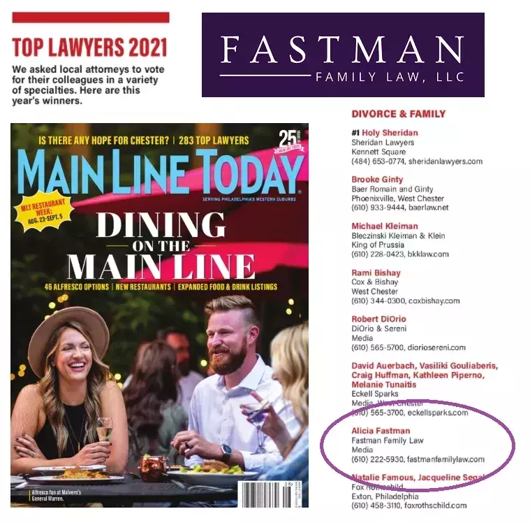 Fastman Family Law, LLC, which was featured as a top lawyer in 2021